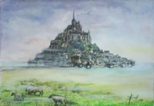 Voir le détail de cette oeuvre: Mont Saint Michel sous la brume